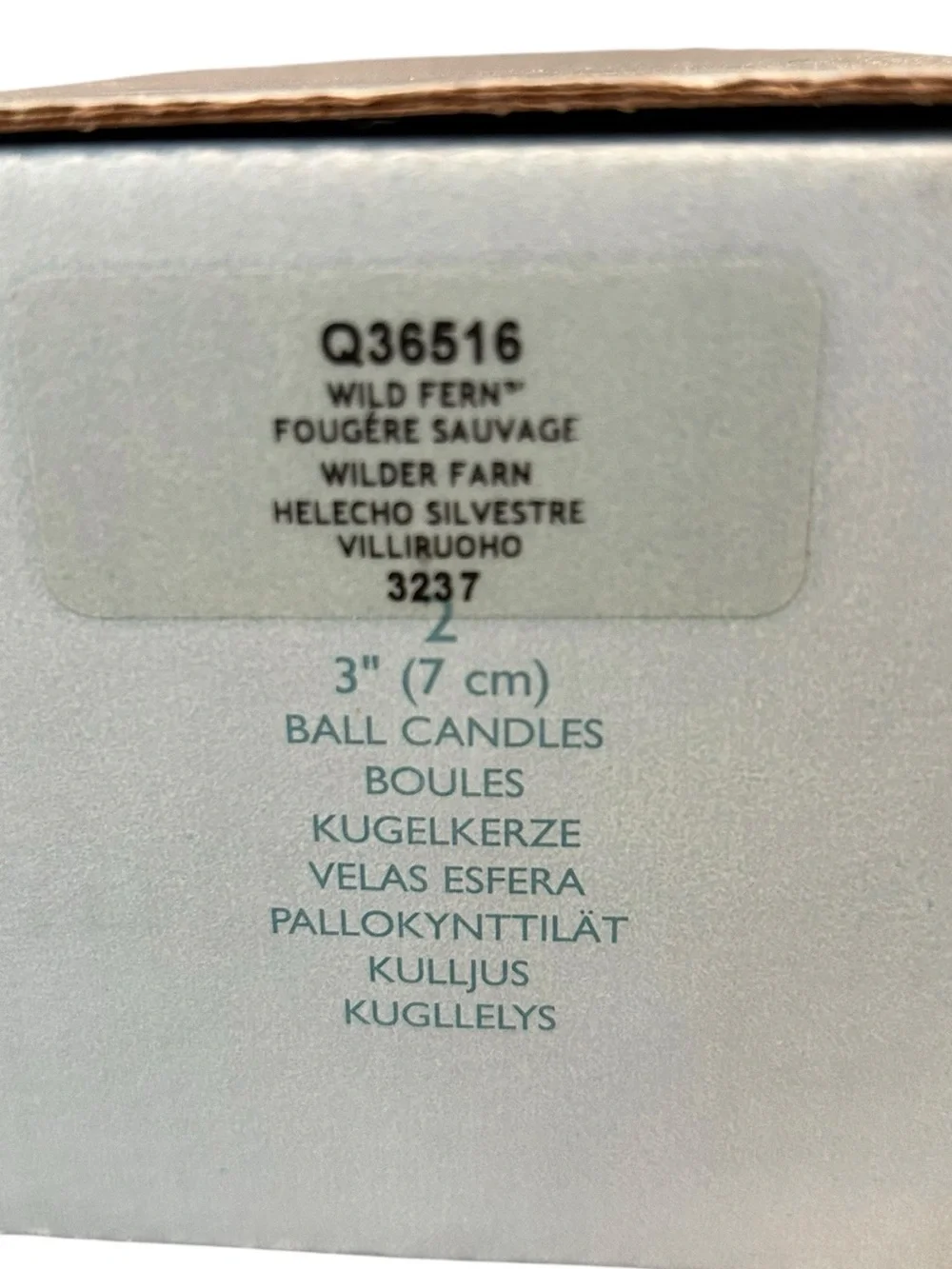PartyLite Wild Fern 3” Ball Decorative Candles  Set of 2 - Picture 3 of 8